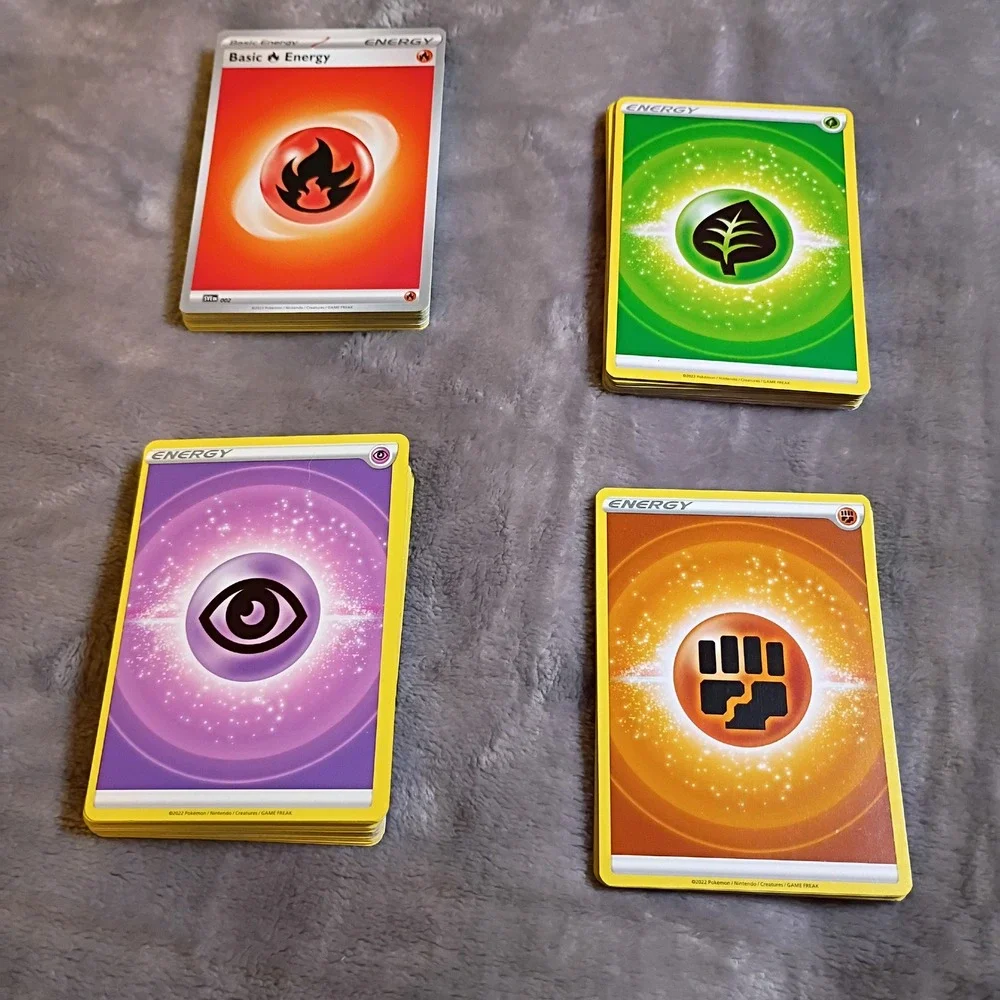 Pokemon TCG Basic Energy Card Bulk Lot Mixed Types 201 cards NM LP MP